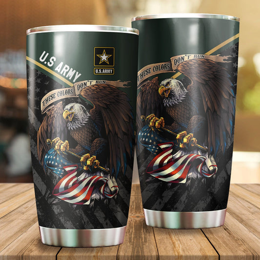 Us Veteran Army Green Stainless Steel Tumbler Proud Military , Gifts for veterans