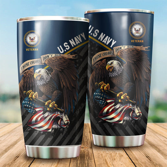 Us Veteran Navy Stainless Steel Tumbler , Gifts for veterans