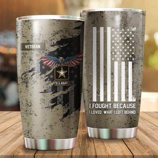Veteran Us Army Eagle In My Heart Stainless Steel Tumbler Proud Military , Gifts for veterans