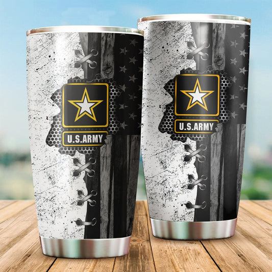 Veteran Us Army In My Heart Bw Stainless Steel Tumbler Proud Military , Gifts for veterans