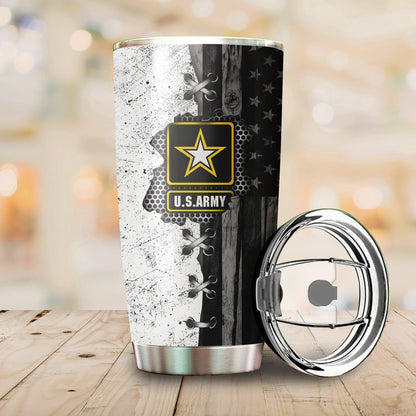 Veteran Us Army In My Heart Bw Stainless Steel Tumbler Proud Military , Gifts for veterans