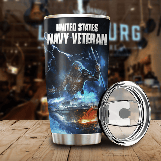 Us Navy Personalized Name Stainless Steel Tumbler_2346 , Gifts for veterans