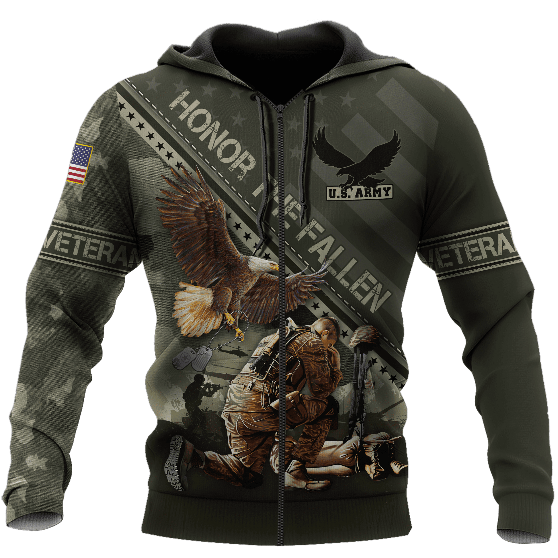 Eagle US Army Veteran 3D All Over Printed Unisex Shirts MH04082201 - AM , Gifts for veterans