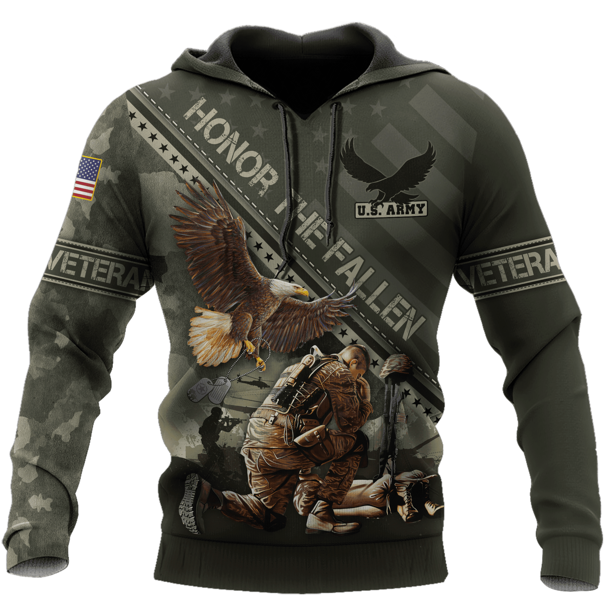 Eagle US Army Veteran 3D All Over Printed Unisex Shirts MH04082201 - AM , Gifts for veterans