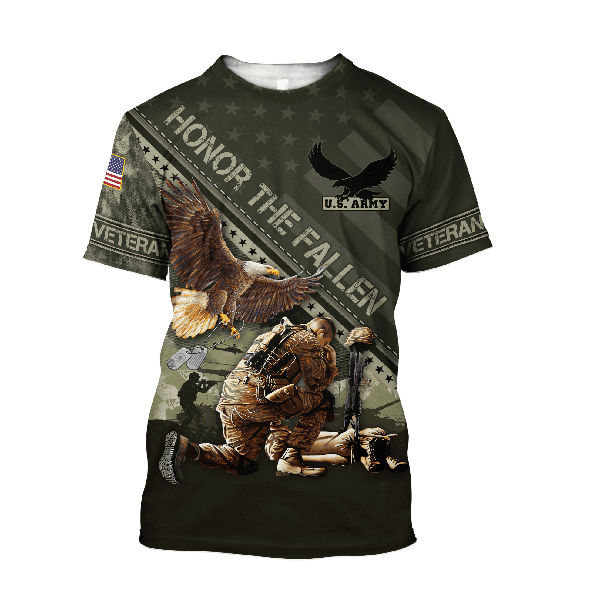 Eagle US Army Veteran 3D All Over Printed Unisex Shirts MH04082201 - AM , Gifts for veterans