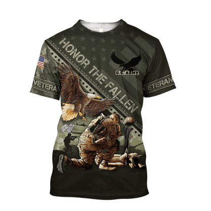 Eagle US Army Veteran 3D All Over Printed Unisex Shirts MH04082201 - AM , Gifts for veterans