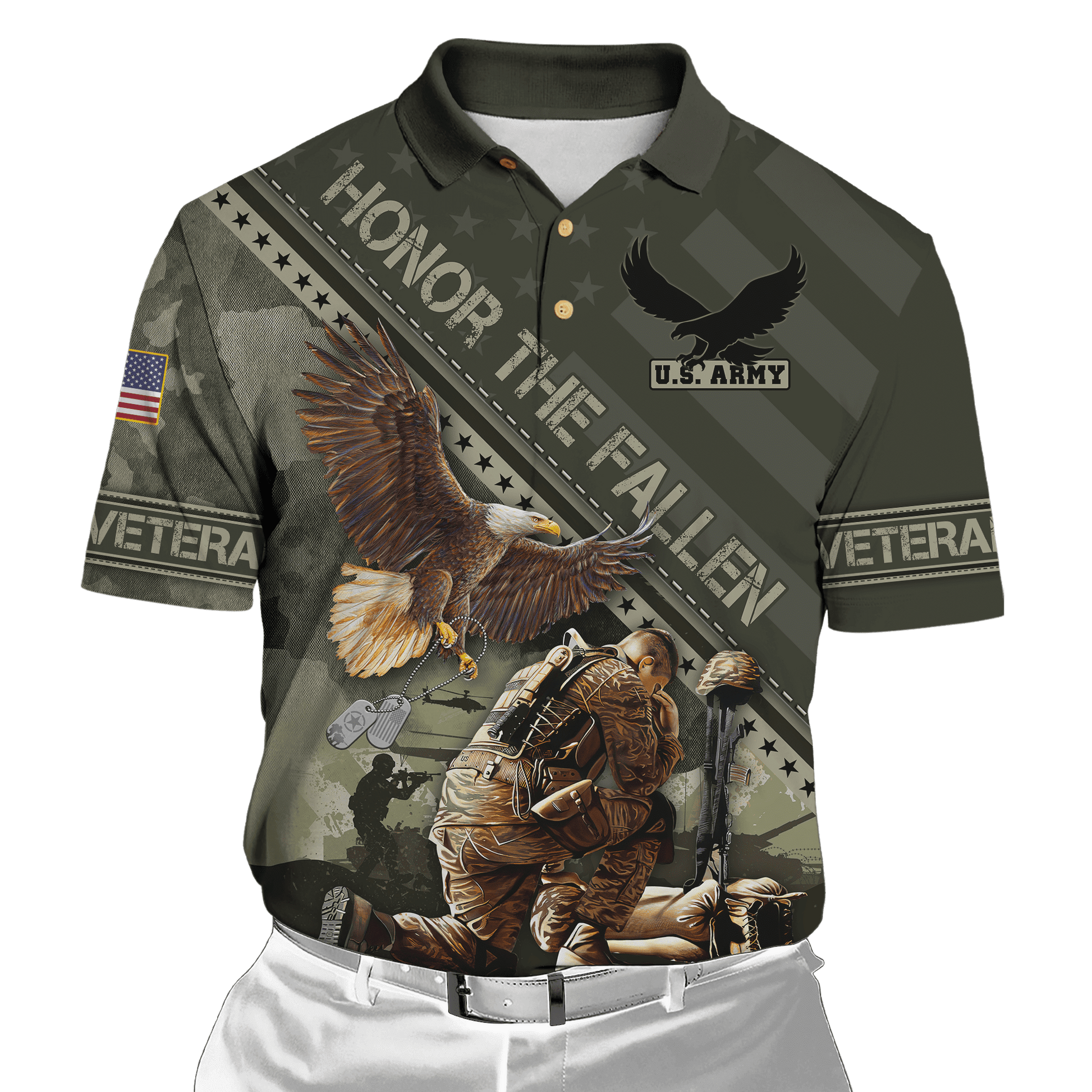 Eagle US Army Veteran 3D All Over Printed Unisex Shirts MH04082201 - AM , Gifts for veterans
