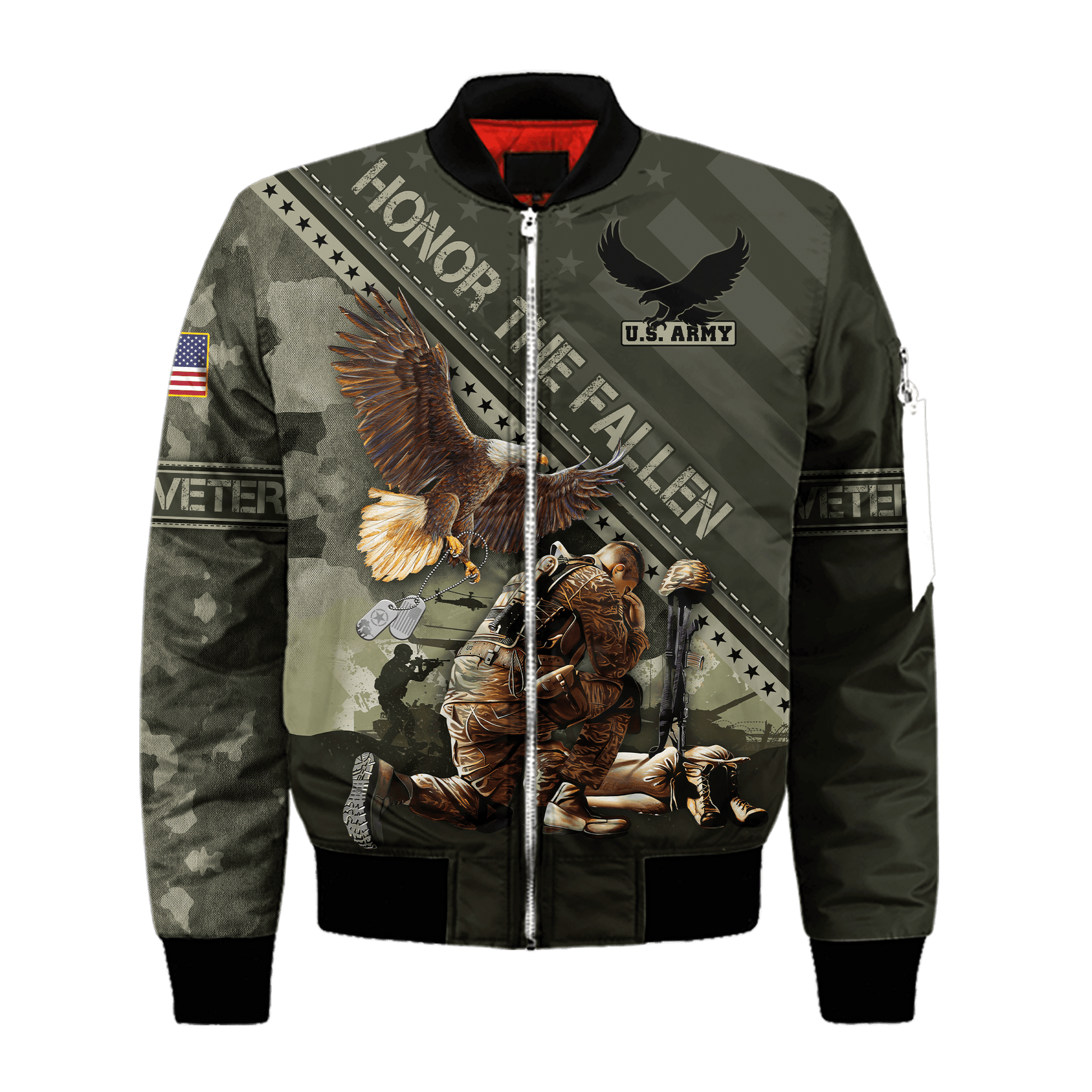 Eagle US Army Veteran 3D All Over Printed Unisex Shirts MH04082201 - AM , Gifts for veterans