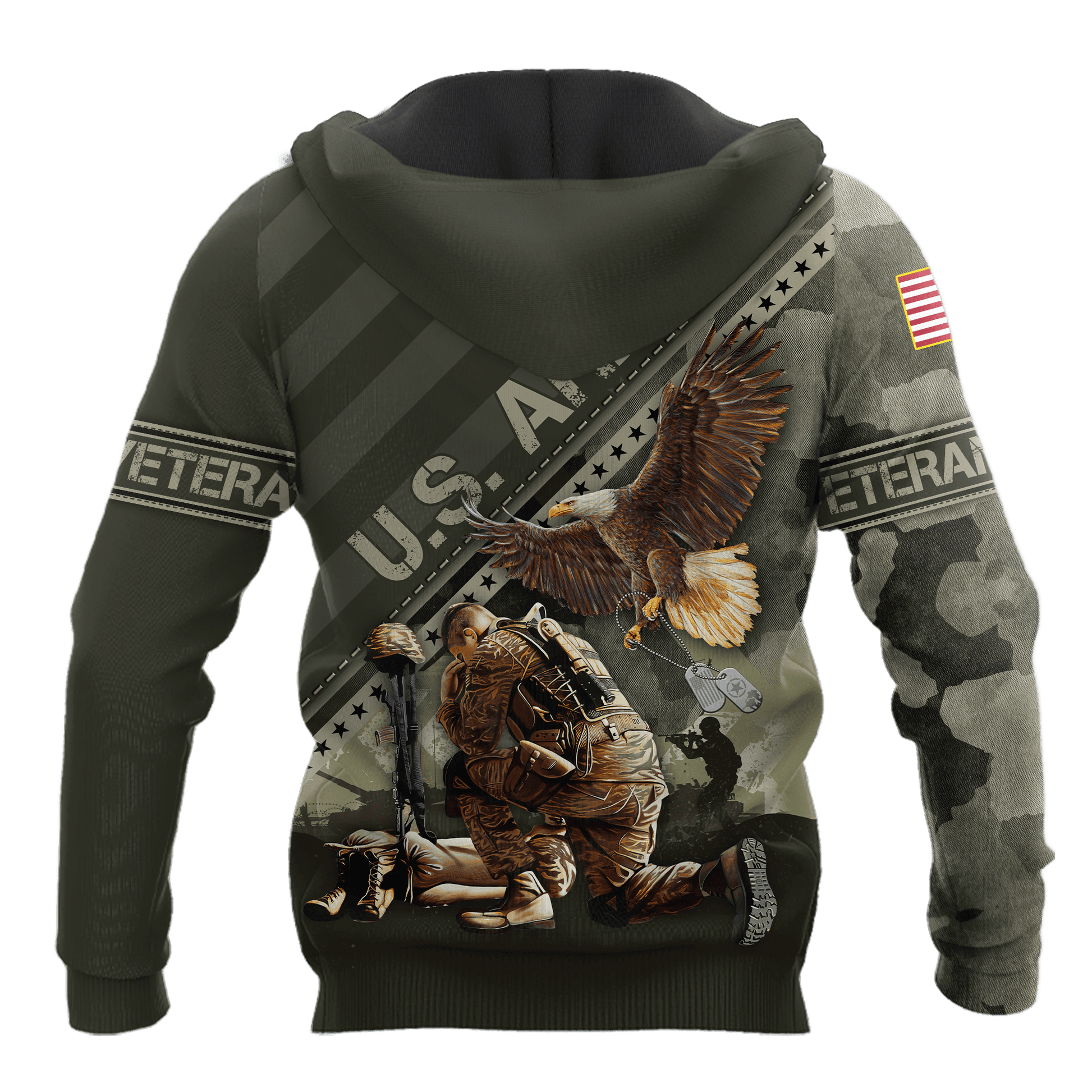 Eagle US Army Veteran 3D All Over Printed Unisex Shirts MH04082201 - AM , Gifts for veterans