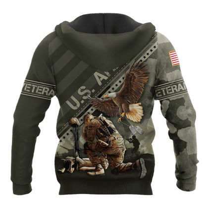 Eagle US Army Veteran 3D All Over Printed Unisex Shirts MH04082201 - AM , Gifts for veterans