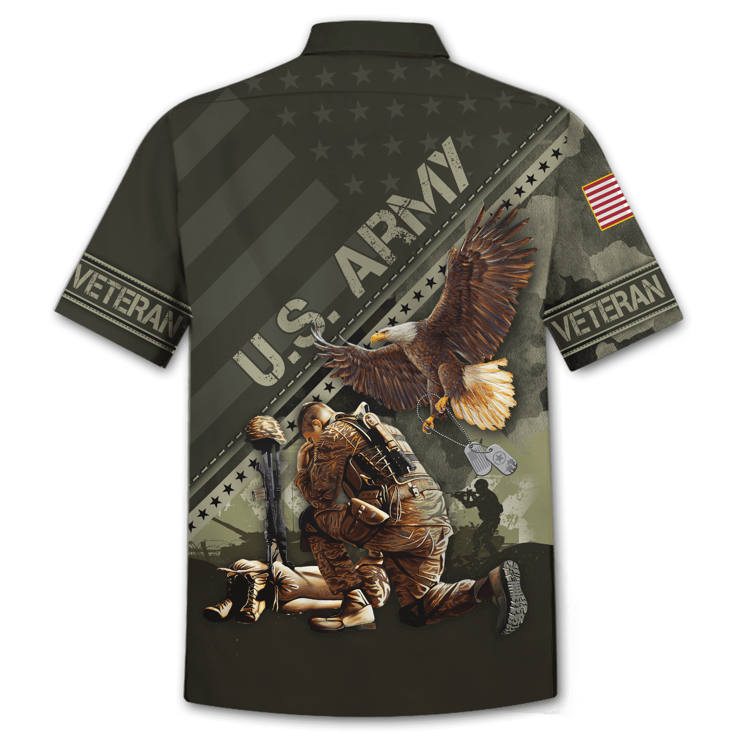 Eagle US Army Veteran 3D All Over Printed Unisex Shirts MH04082201 - AM , Gifts for veterans