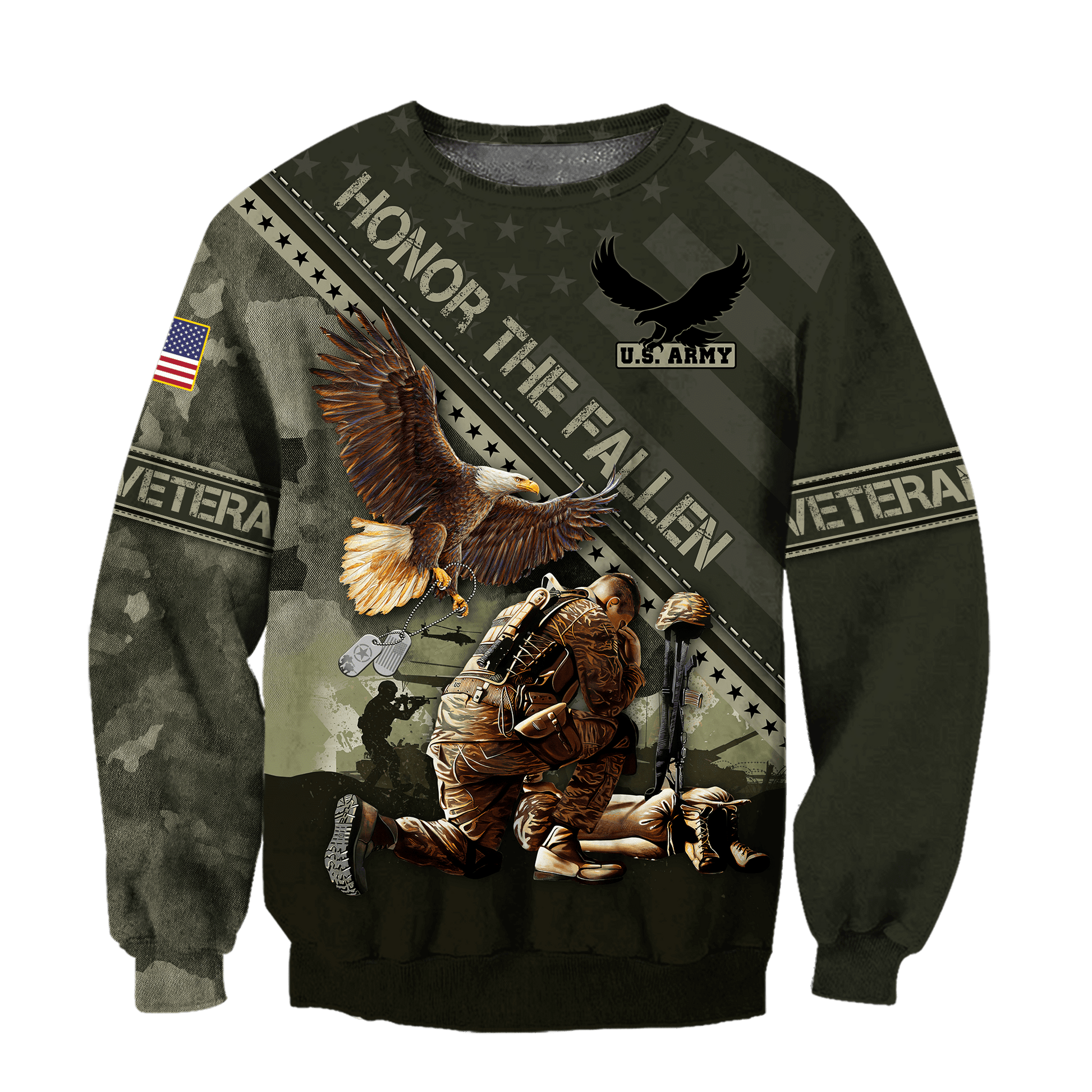 Eagle US Army Veteran 3D All Over Printed Unisex Shirts MH04082201 - AM , Gifts for veterans