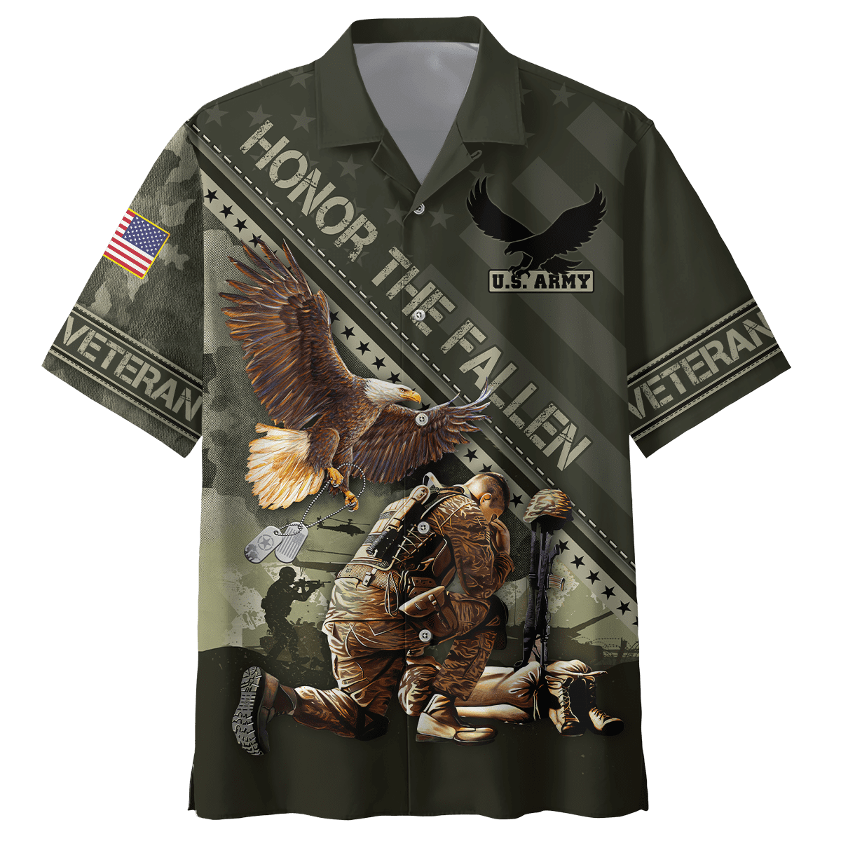 Eagle US Army Veteran 3D All Over Printed Unisex Shirts MH04082201 - AM , Gifts for veterans