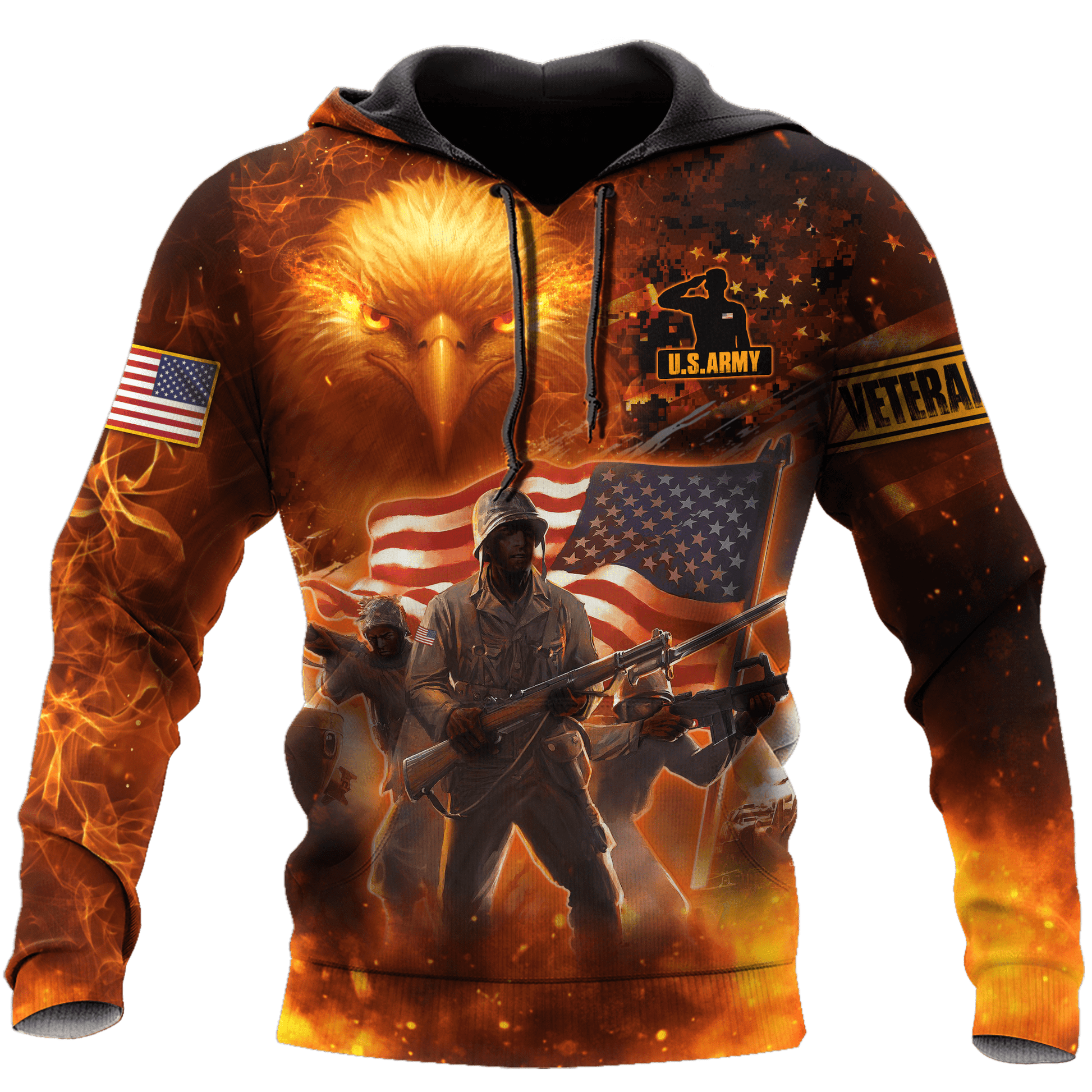 All Over Printed U.S Veteran Unisex Shirts MON04082201-VET , Gifts for veterans
