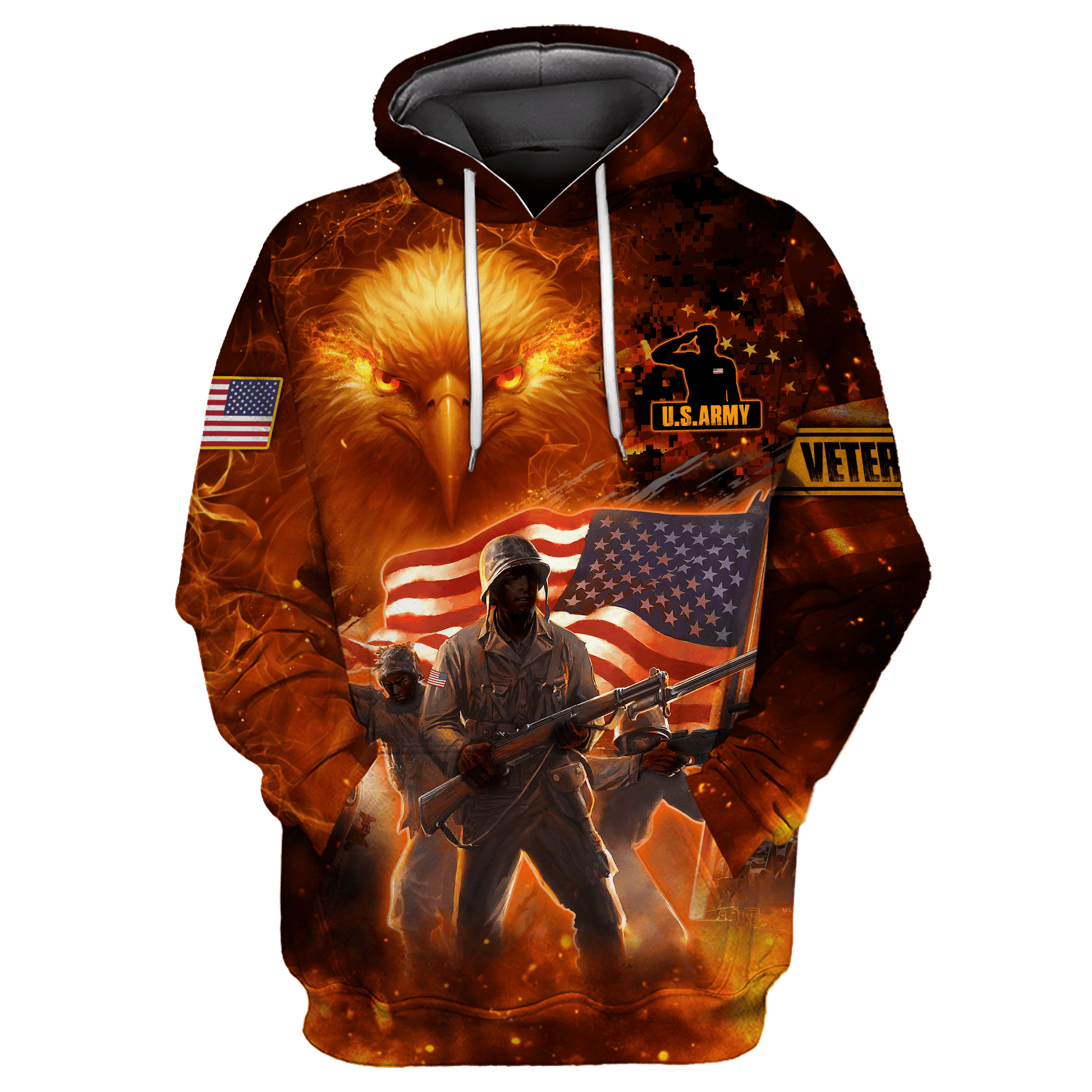 All Over Printed U.S Veteran Unisex Shirts MON04082201-VET , Gifts for veterans