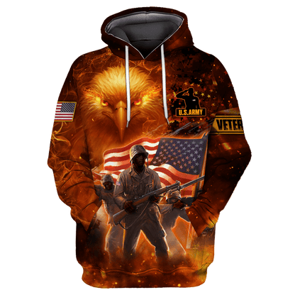 All Over Printed U.S Veteran Unisex Shirts MON04082201-VET , Gifts for veterans