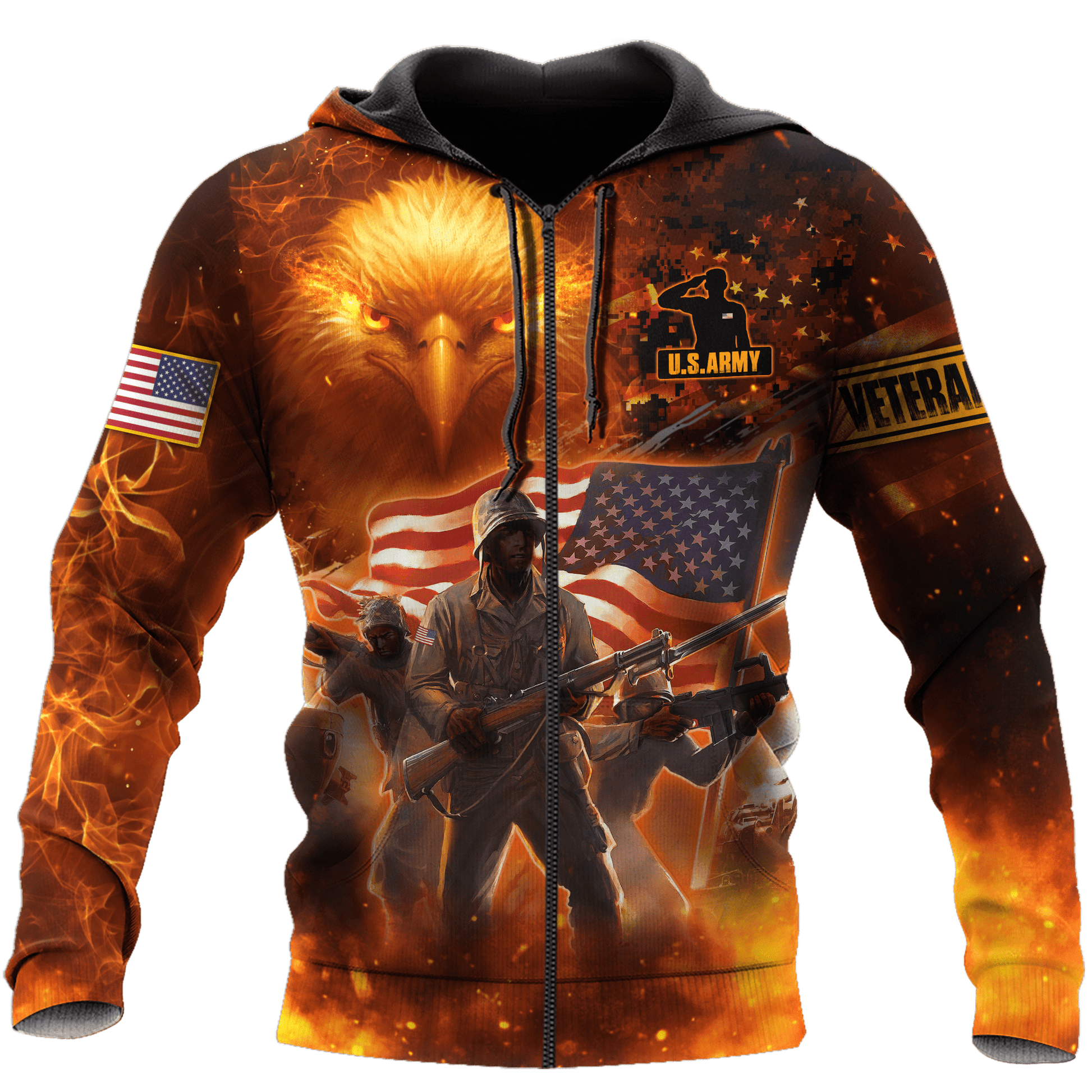 All Over Printed U.S Veteran Unisex Shirts MON04082201-VET , Gifts for veterans