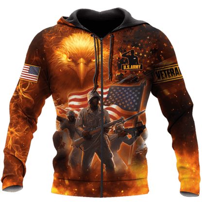 All Over Printed U.S Veteran Unisex Shirts MON04082201-VET , Gifts for veterans