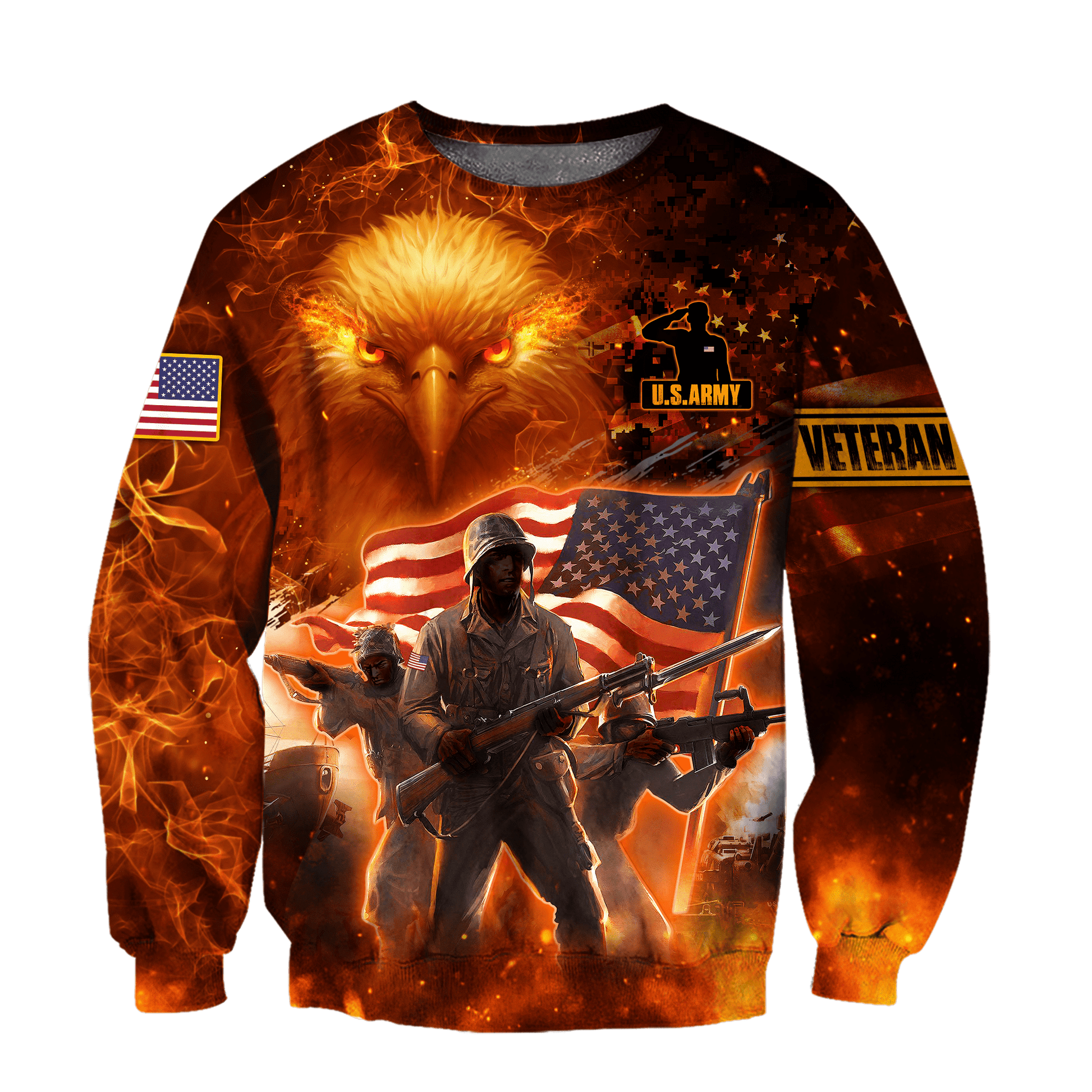 All Over Printed U.S Veteran Unisex Shirts MON04082201-VET , Gifts for veterans