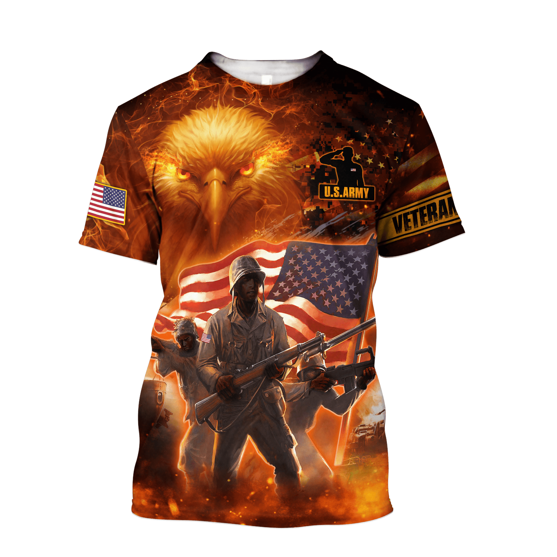 All Over Printed U.S Veteran Unisex Shirts MON04082201-VET , Gifts for veterans