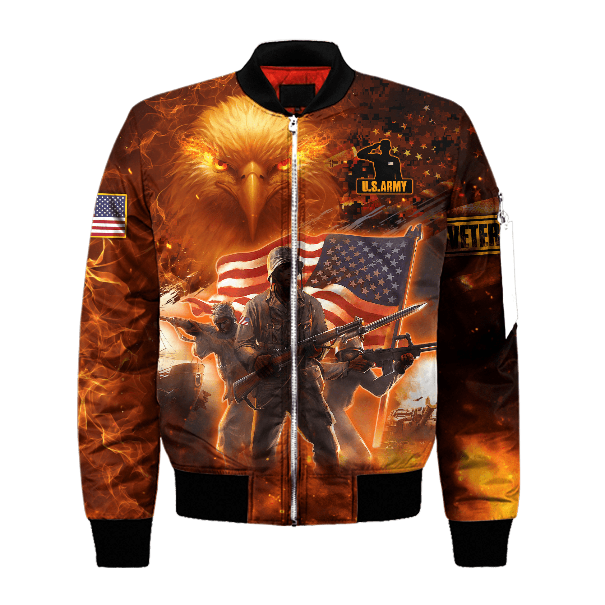 All Over Printed U.S Veteran Unisex Shirts MON04082201-VET , Gifts for veterans
