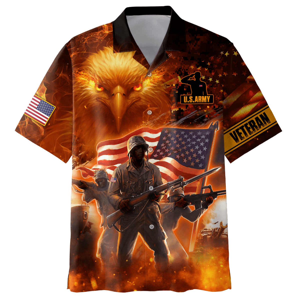 All Over Printed U.S Veteran Unisex Shirts MON04082201-VET , Gifts for veterans
