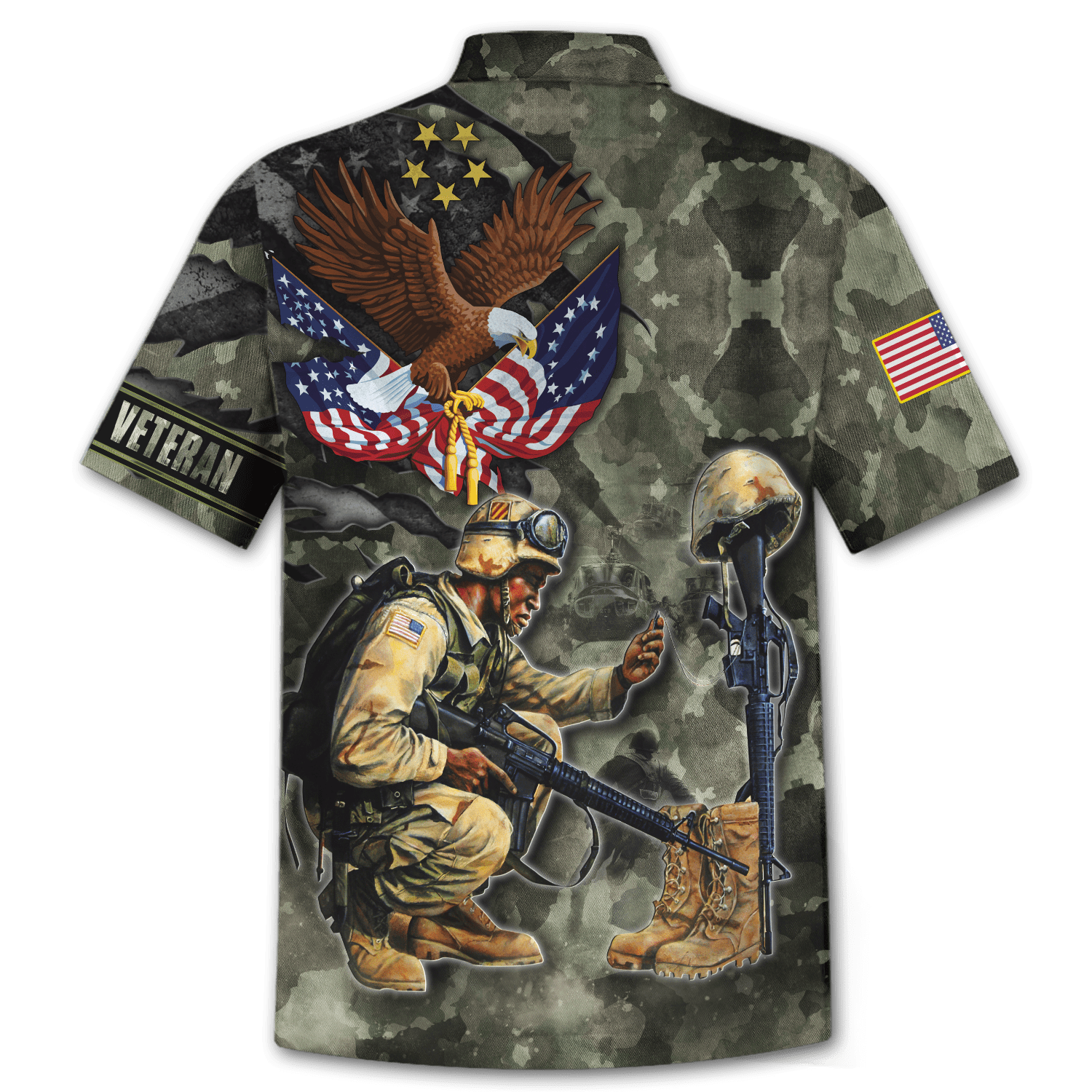 Honor The Fallen - Eagle U.S Veteran Unisex Shirts MON05082201-VET , Gifts for veterans