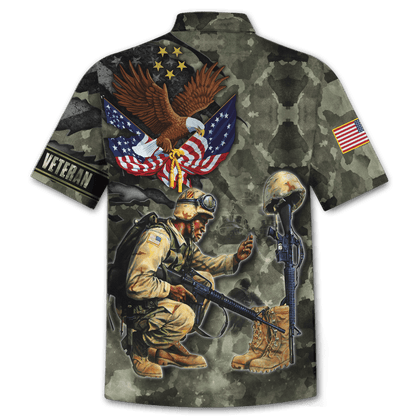 Honor The Fallen - Eagle U.S Veteran Unisex Shirts MON05082201-VET , Gifts for veterans