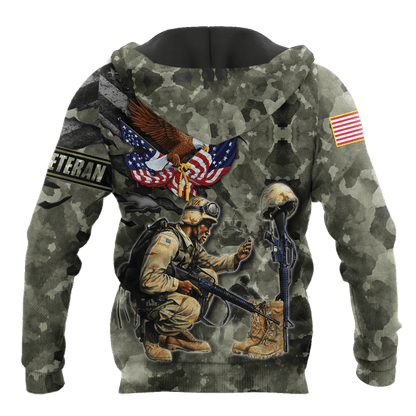 Honor The Fallen - Eagle U.S Veteran Unisex Shirts MON05082201-VET , Gifts for veterans