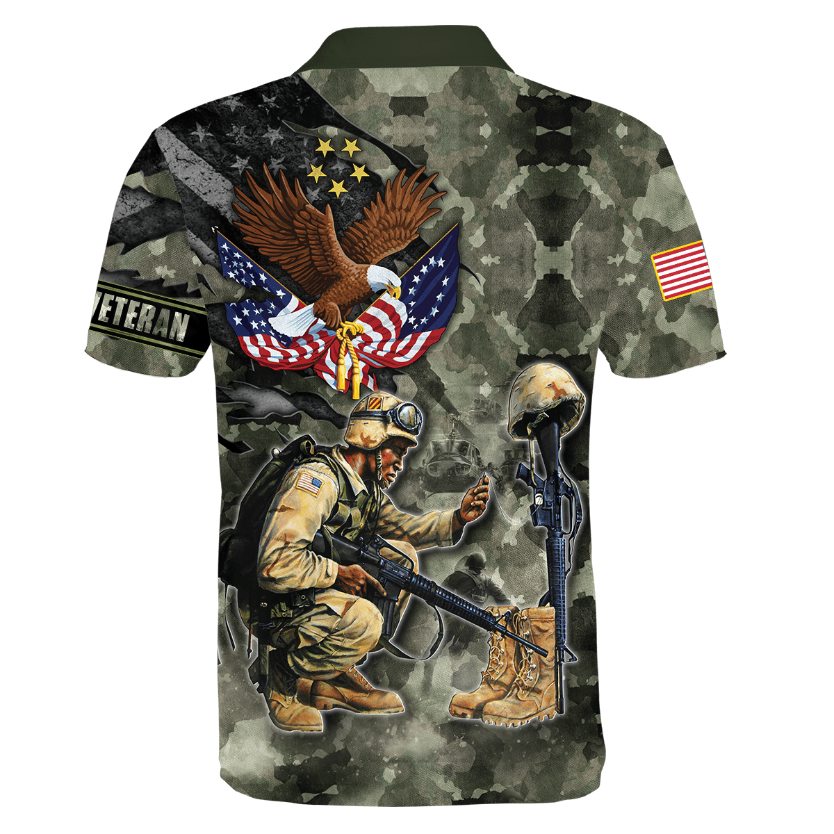 Honor The Fallen - Eagle U.S Veteran Unisex Shirts MON05082201-VET , Gifts for veterans