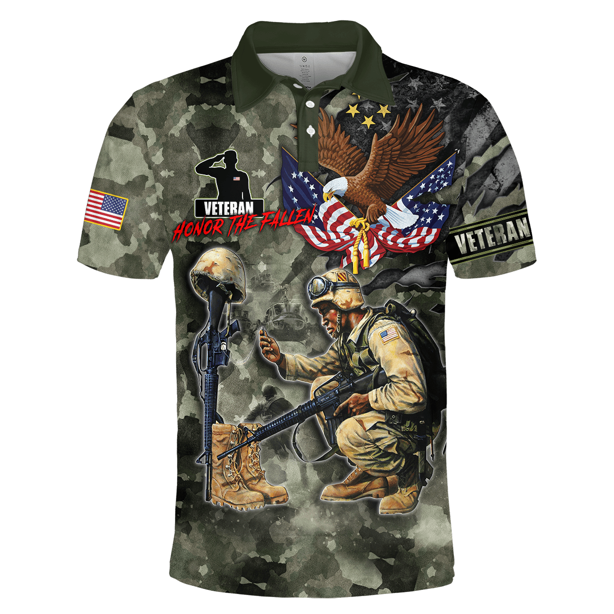 Honor The Fallen - Eagle U.S Veteran Unisex Shirts MON05082201-VET , Gifts for veterans