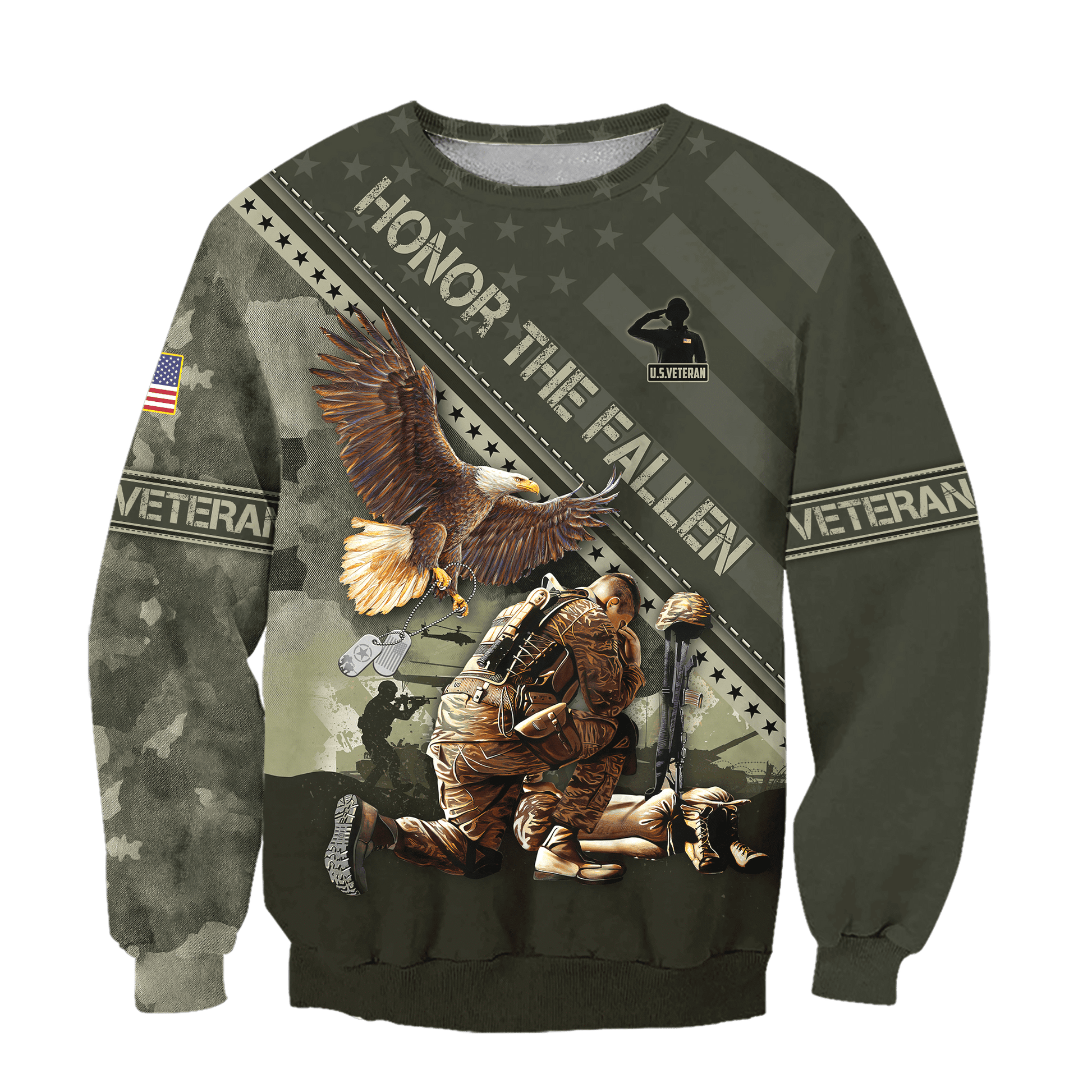 US Veteran - Eagle Honor The Fallen 3D All Over Printed Unisex Shirts MH08082202 - VET , Gifts for veterans