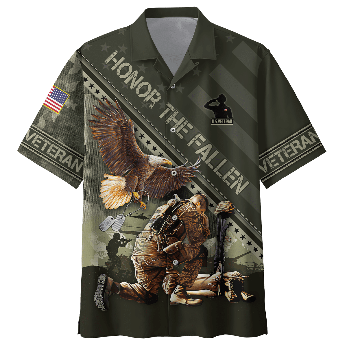 US Veteran - Eagle Honor The Fallen 3D All Over Printed Unisex Shirts MH08082202 - VET , Gifts for veterans