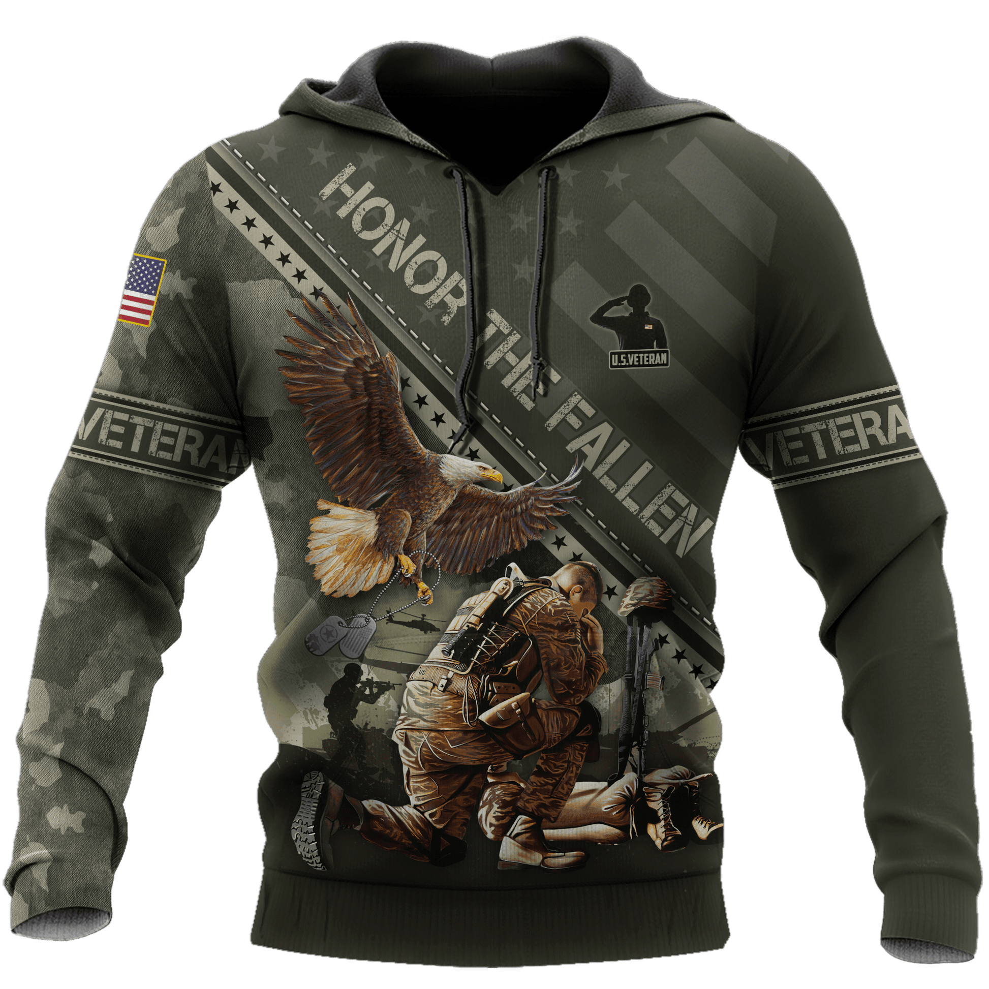 US Veteran - Eagle Honor The Fallen 3D All Over Printed Unisex Shirts MH08082202 - VET , Gifts for veterans