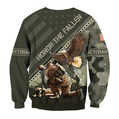 US Veteran - Eagle Honor The Fallen 3D All Over Printed Unisex Shirts MH08082202 - VET , Gifts for veterans