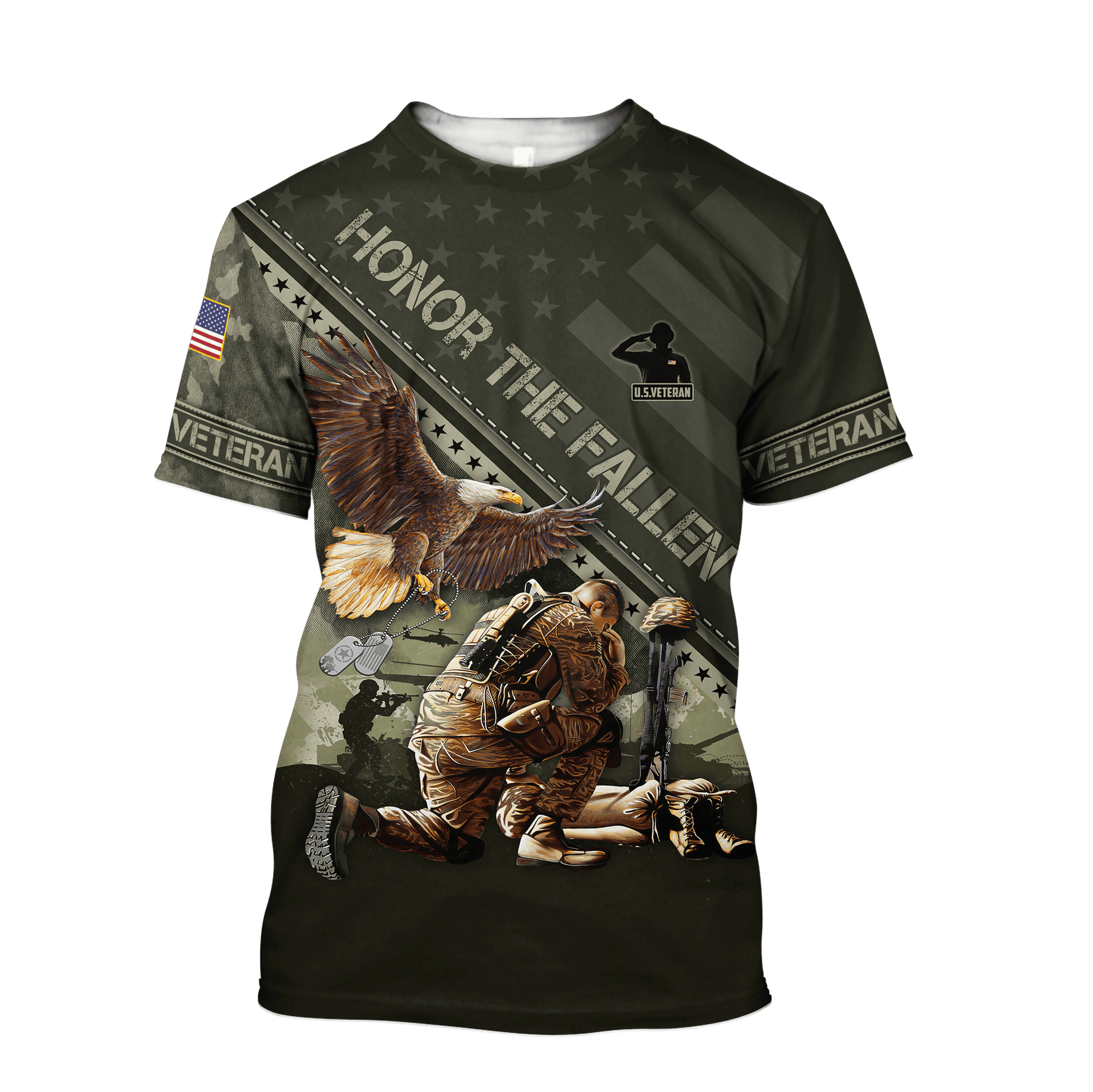 US Veteran - Eagle Honor The Fallen 3D All Over Printed Unisex Shirts MH08082202 - VET , Gifts for veterans