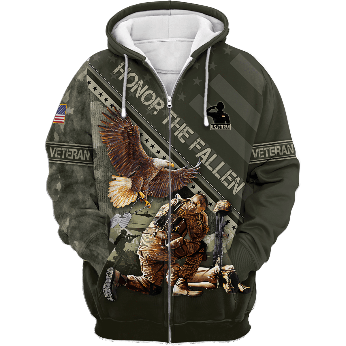 US Veteran - Eagle Honor The Fallen 3D All Over Printed Unisex Shirts MH08082202 - VET , Gifts for veterans