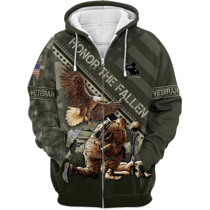 US Veteran - Eagle Honor The Fallen 3D All Over Printed Unisex Shirts MH08082202 - VET , Gifts for veterans