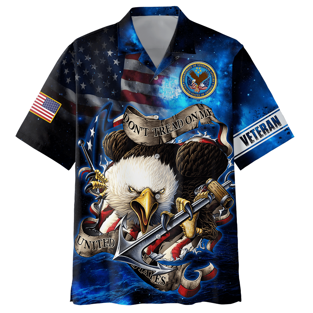 Don't Tread On Me - Veteran Polo Shirt - MON08082201-VET , Gifts for veterans