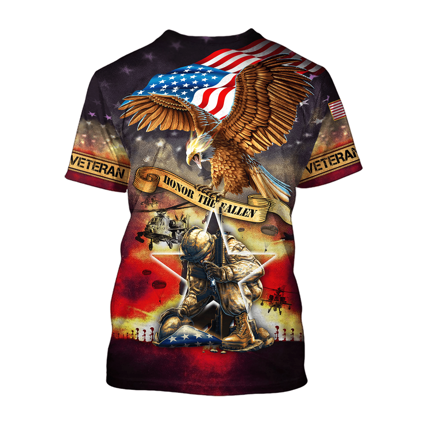 Honor The Fallen - Eagle U.S Veteran Unisex Shirts MH09082201 - VET , Gifts for veterans
