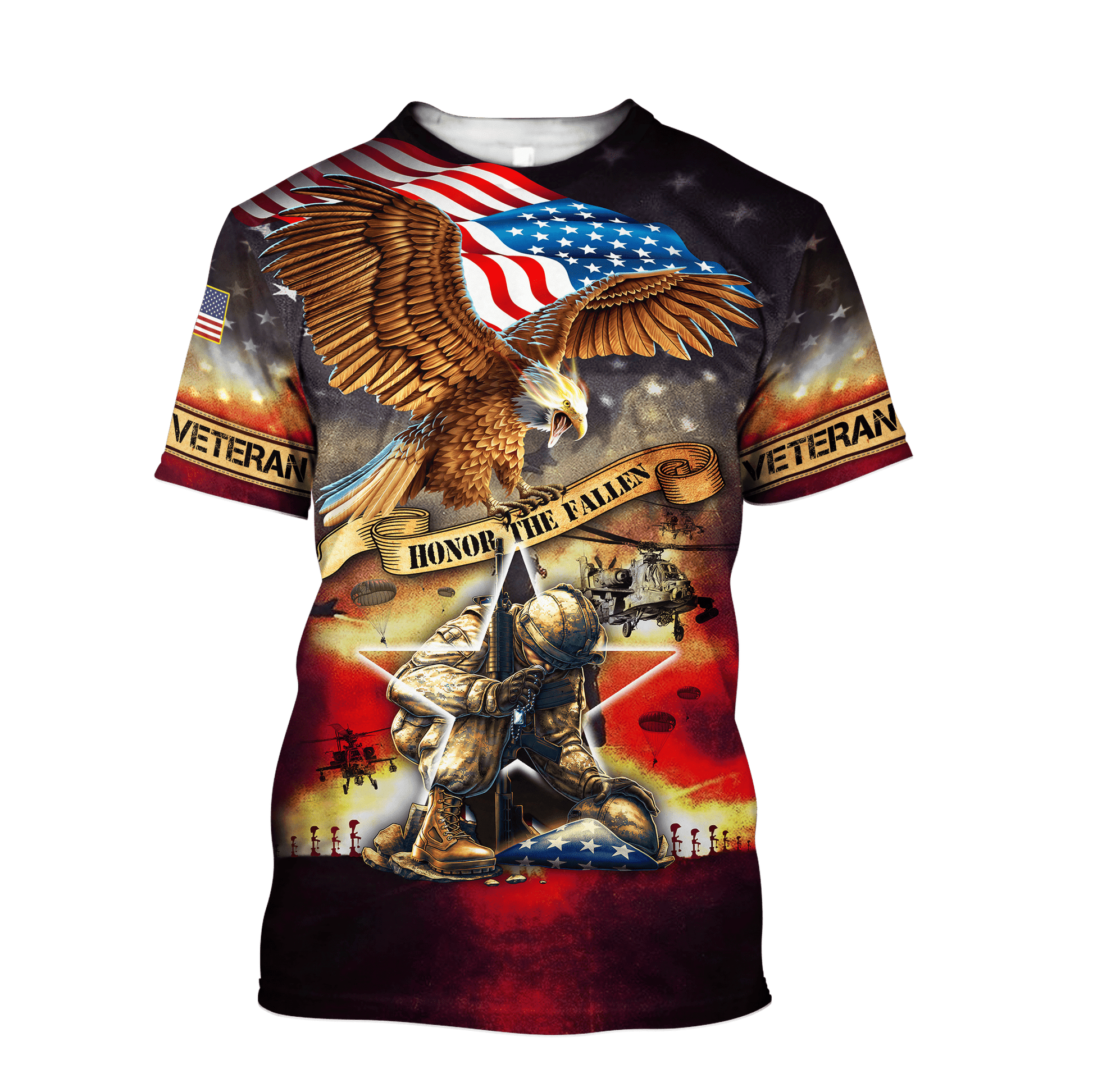 Honor The Fallen - Eagle U.S Veteran Unisex Shirts MH09082201 - VET , Gifts for veterans