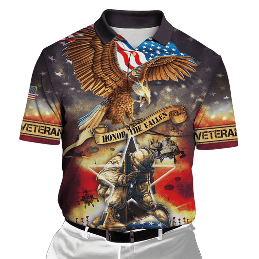 Honor The Fallen - Eagle U.S Veteran Unisex Shirts MH09082201 - VET , Gifts for veterans