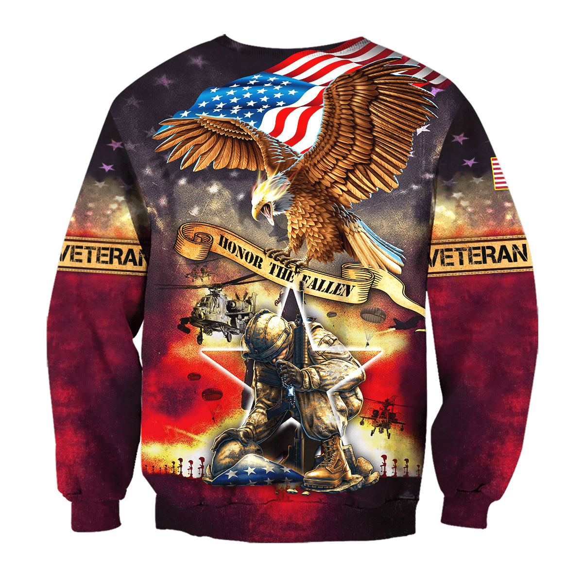 Honor The Fallen - Eagle U.S Veteran Unisex Shirts MH09082201 - VET , Gifts for veterans