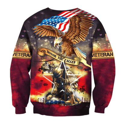 Honor The Fallen - Eagle U.S Veteran Unisex Shirts MH09082201 - VET , Gifts for veterans