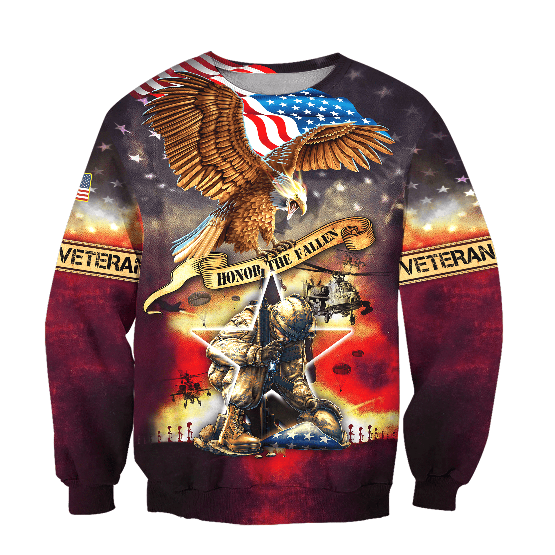 Honor The Fallen - Eagle U.S Veteran Unisex Shirts MH09082201 - VET , Gifts for veterans