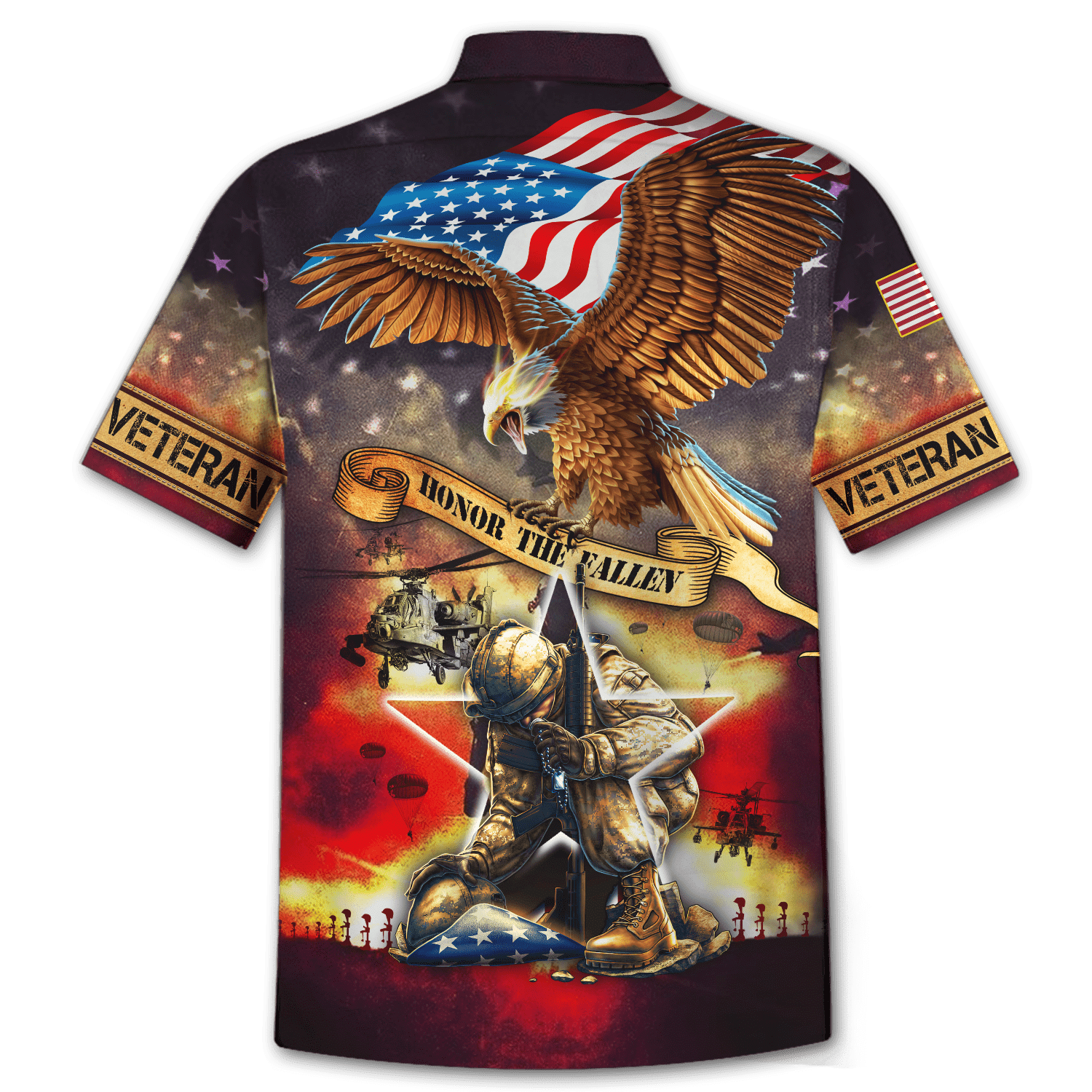 Honor The Fallen - Eagle U.S Veteran Unisex Shirts MH09082201 - VET , Gifts for veterans