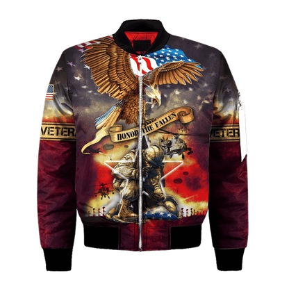 Honor The Fallen - Eagle U.S Veteran Unisex Shirts MH09082201 - VET , Gifts for veterans