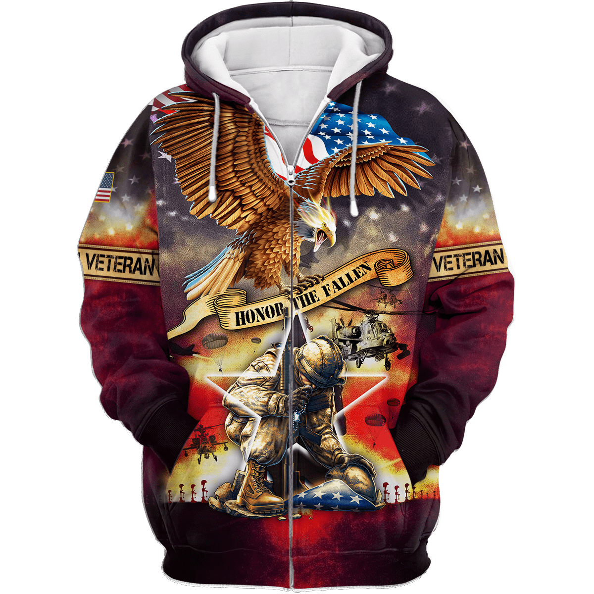 Honor The Fallen - Eagle U.S Veteran Unisex Shirts MH09082201 - VET , Gifts for veterans