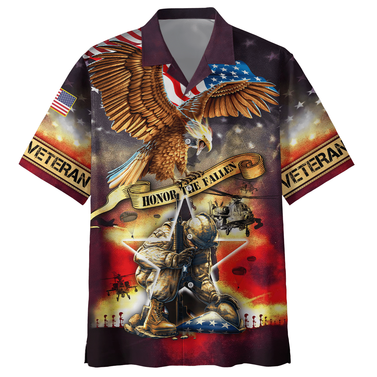 Honor The Fallen - Eagle U.S Veteran Unisex Shirts MH09082201 - VET , Gifts for veterans
