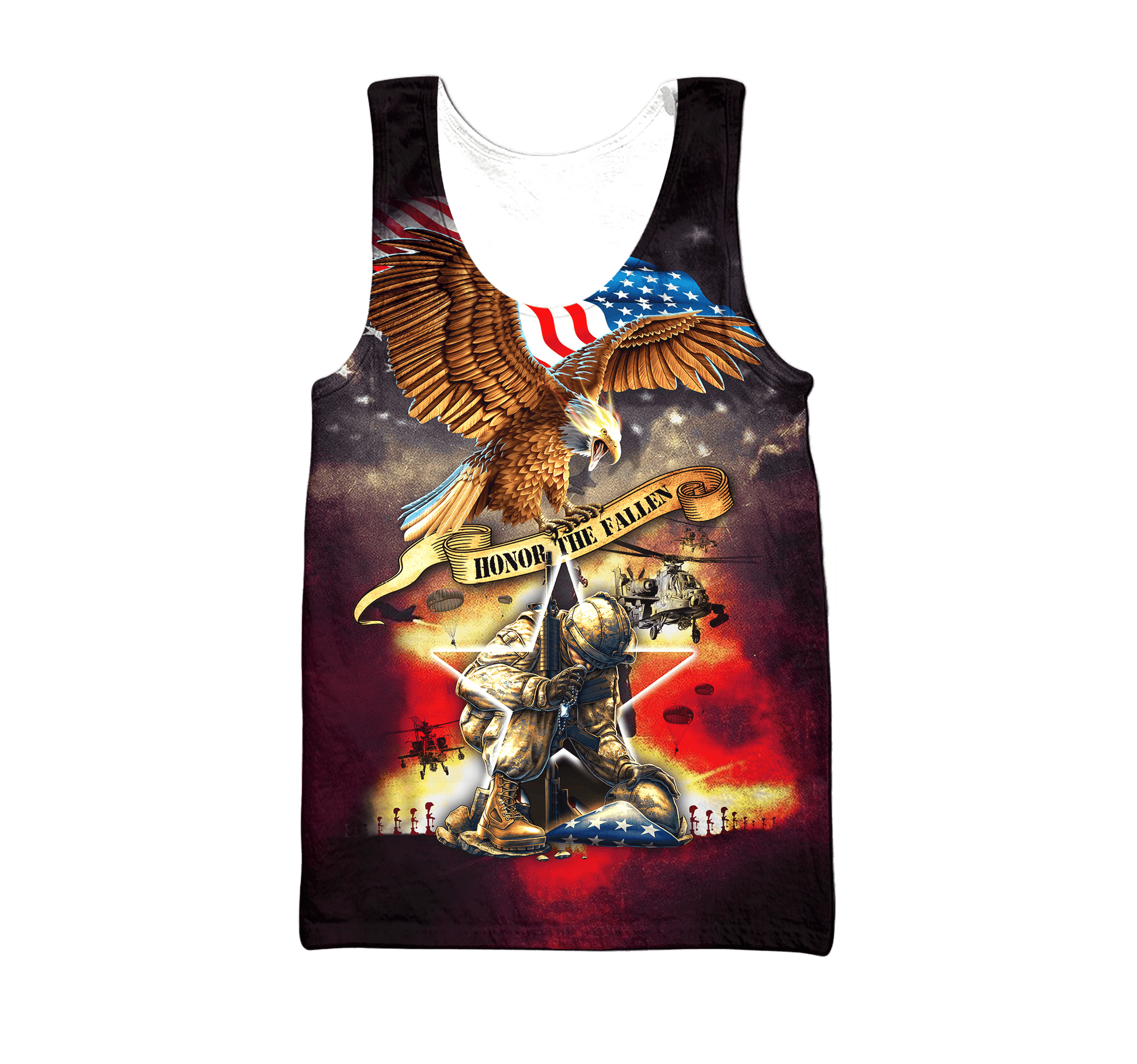 Honor The Fallen - Eagle U.S Veteran Unisex Shirts MH09082201 - VET , Gifts for veterans